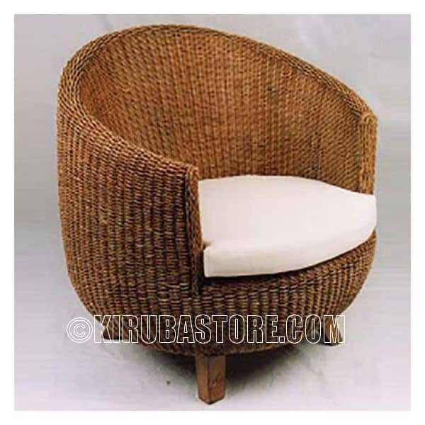 Cane Craft Wing Chair with Cushion