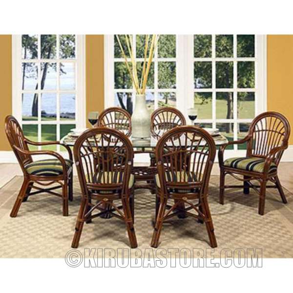 Cane Craft Antigua Dining Table (6 Chairs + Table)