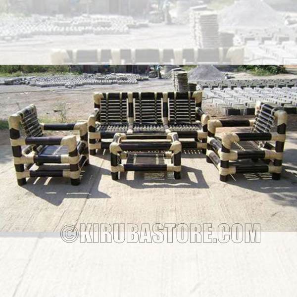 Cane Craft Bamboo Sofa (3 + 1 + 1 Seater + Teapoy)